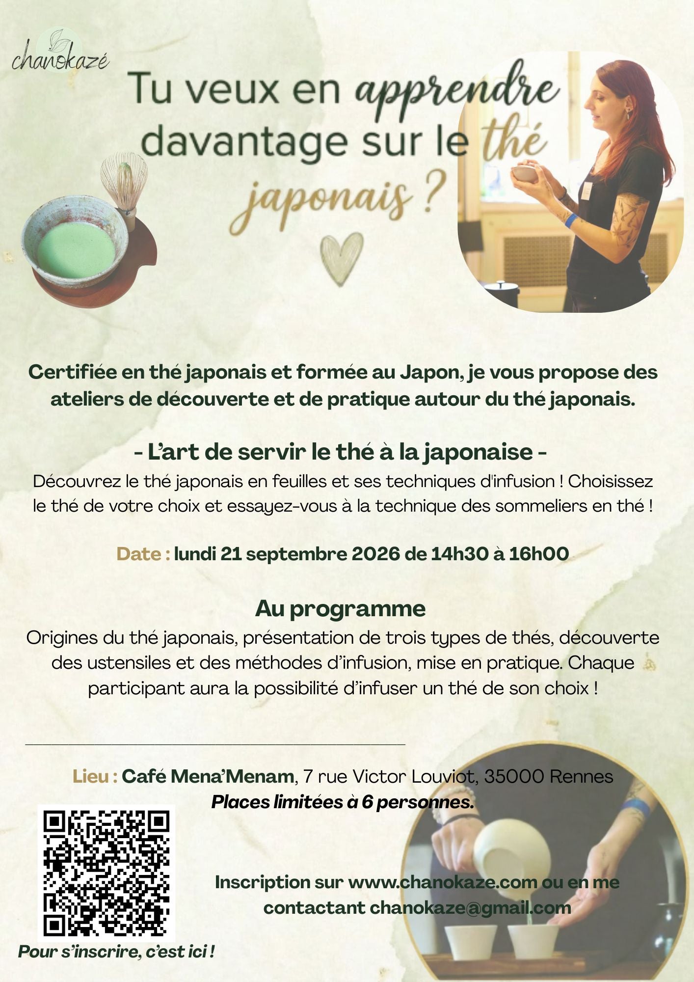 Rennes - L'art de servir le thé à la japonaise - 21/09/26